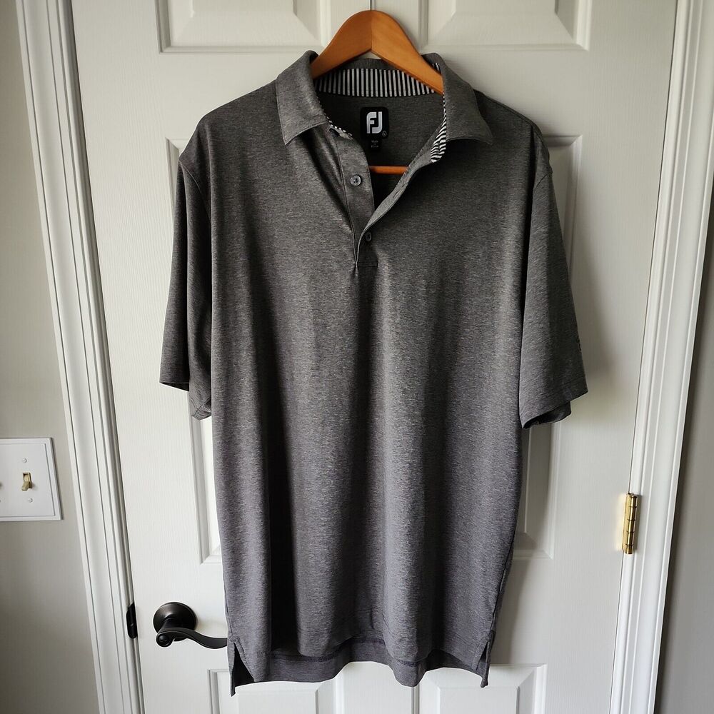 FootJoy FJ Men's L Performance Golf Polo Shirt Grey